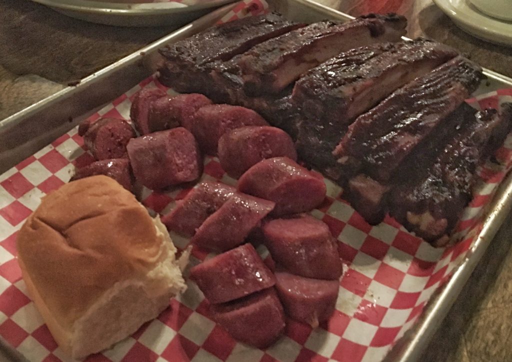 Lincoln's BarBQue ribs and sausage Been There Eaten That